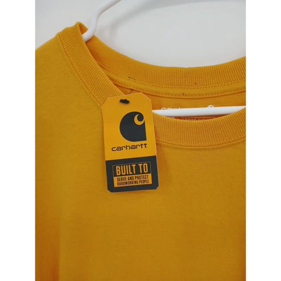 New CARHARTT  T-Shirt  Heavyweight Short-Sleeve  Pocket  Gold  Men’s XL - Picture 3 of 7